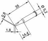 Tip Ersadur 1,8mm Chisel, Long