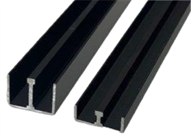 Alu skjutlist set svart - 10-500cm