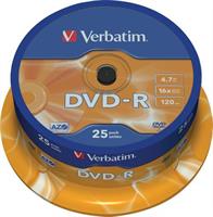 DVD-R MEDIA, VERBATIM 25-PACK