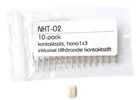 Kontaktsats typ Assa Abloy,hona 1x3,10-pack +stift