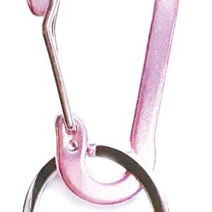 Aluminiumhake liten rosa 5 cm