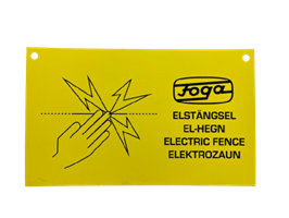 VARNINGSSKYLT ELSTÄNGSEL
