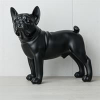 Bulldog stående, svart