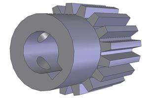 toothed wheel z=17 m=1,0