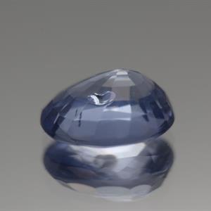 Ljusblå oval Safir