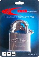 Hänglås Secure, rostfritt stål 50mm