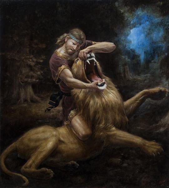 Terje Adler Mørk - Samson og løven