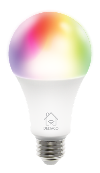 DELTACO SMART, RGB LED-LAMPA E27 9W