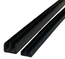 Svart plast skjutlist set - 0-200cm