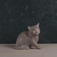 Katt sittande, keramik, Portugal