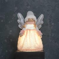 Ängel rosa/silver LED