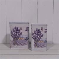 Plåtburkar Lavendel, 2-dels set