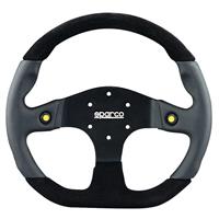 Sparco L999 Flat, Black Leather, Black Spokes
