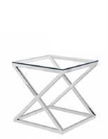 Hermes sidetable stål/glas