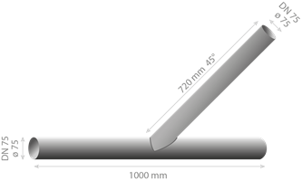 RH Packer, Lateral Feed dn75/75 45°