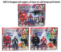 Avengers figurer med lyse