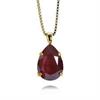 Classic Drop Necklace / Dark Red