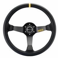 Sparco R345, Black Leather, Black Spokes, 63 mm
