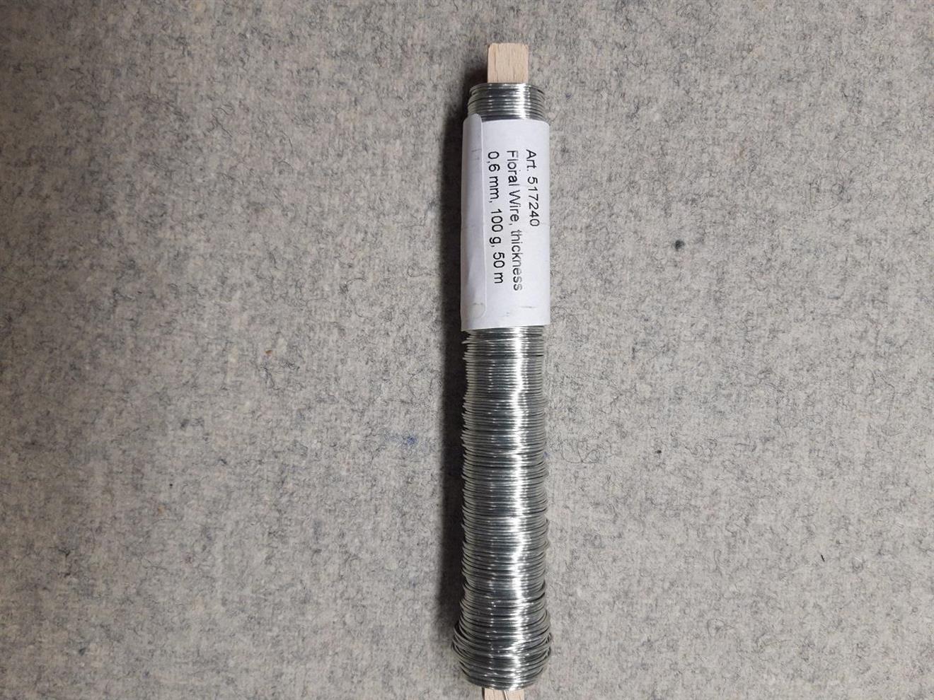spoltråd silver 0,6mm 50m