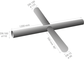 RH Packer, X-joint100/100/75 short