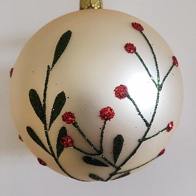 Julekule, villblomster - 8 cm