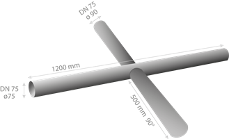 RH Packer, X-joint75/75/75 short