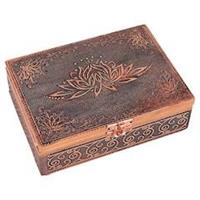 Tarot ask eller smyckeskrin Lotus Kopparfärgad