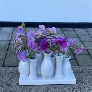 10 vaser på rad i pastell 