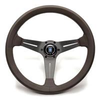 Nardi Deep Corn, Brown Leather, Grey Spokes, Brown Stitching, 75 mm Dish, Ø35 cm