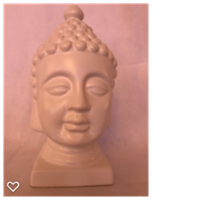 Buddha huvud vitt 30 cm