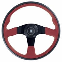 Nardi Twin Linel, Red Leather, Black Spokes, Ø35 cm