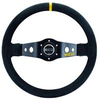 Sparco R215, Black Suede, Black Spokes, 90 mm