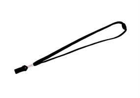 Lanyard, 9 mm with a sports hook, black.