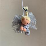 SÅLD! Liten skyddsängel med blond fläta 