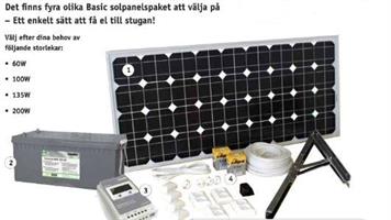 Solpanelspaket 100W Basic