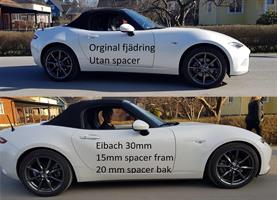 Sportfjädring, spacer och montering Miata ND