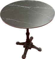 Cafebord svart marmor 60cm diameter