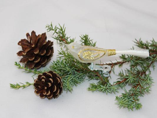 Liten fugl, frostet glass