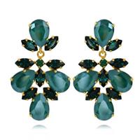 Selene Earrings / Royal green