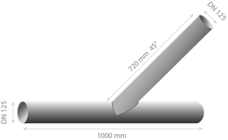 RH Packer, Lateral Feed dn125/125 45°