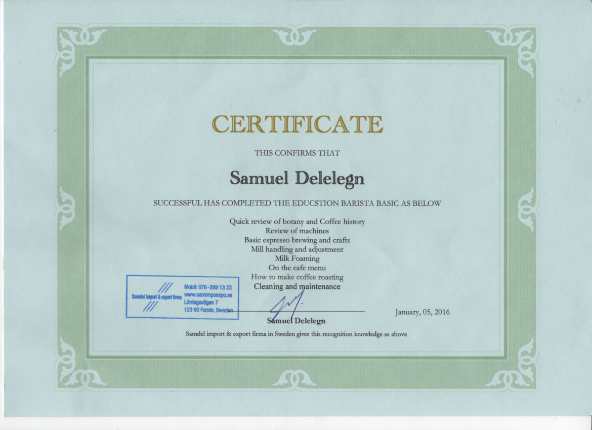 Certificate