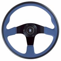 Nardi Twin Line, Blue Leather, Black Spokes, Ø35 cm