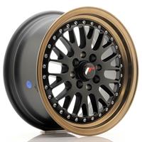 Japan Racing JR-10 15x7 4x100/108 ET30 Flat Black Bronze Lip