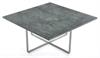 Ninety 80x80 soffbord grön marmor/rostfritt stål