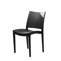 Plast stol Erk, svart 3007