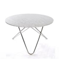 Big O table carrara/stainless