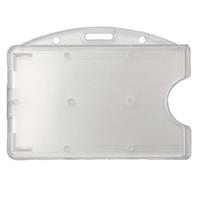 Transparent horizontal card holder