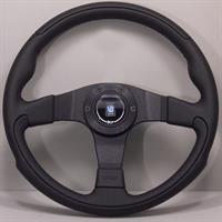 Nardi Leader, Black Leather, Black Spokes, Ø35 cm