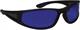 Fiskebrille UV 400 svart m. blå glass