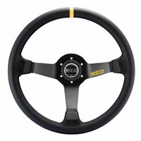 Sparco R325, Black Suede, Black Spokes, 95 mm